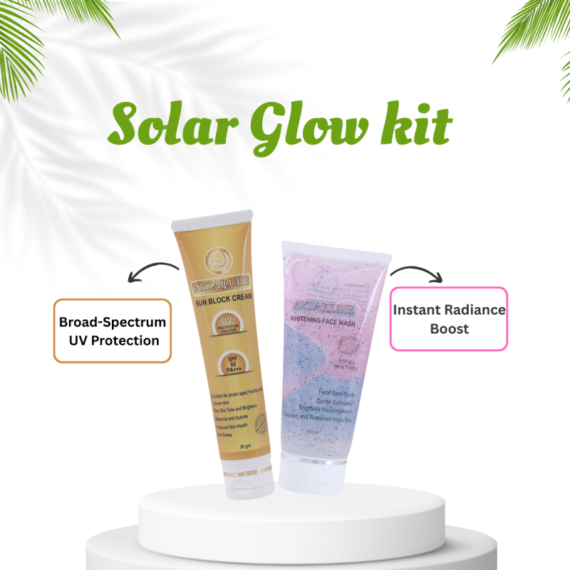 Solar Glow kit |  Whitening Facewash + SunBlock SPF 60 - Image 2