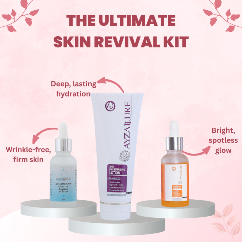 The Ultimate Skin Revival Kit | Anti-Aging Serum + Vitamin C Serum + Moisturizing Lotion - Image 2